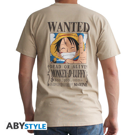 One Piece - T-shirt Vintage Wanted Luffy